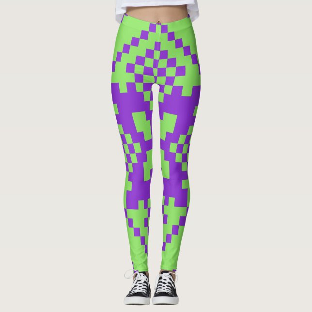 LEGGING PINTINHO INTERESSANTE, ALTO ESTILO DE AÇO VERDE (Frente)