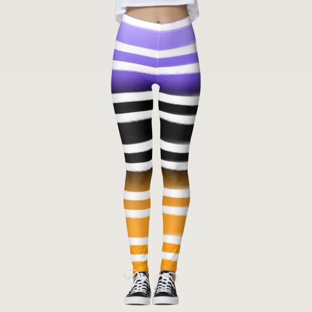 Legging Pinto Cor - de - Laranja Púrpura Bruxo (Frente)