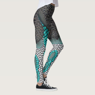 Legging Pinto preto, chato e branco
