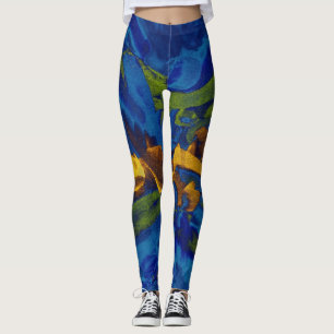 Legging Pintor Amarelo Verde Azul Splatter