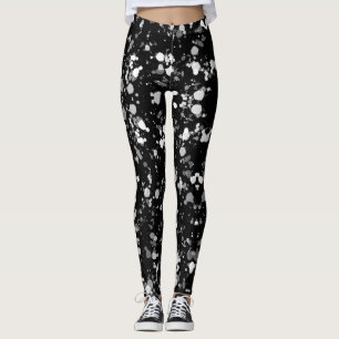 Legging Pintor preto e branco