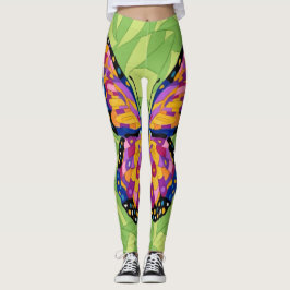 Legging Pintura abstrata de borboleta