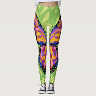Legging Pintura abstrata de borboleta