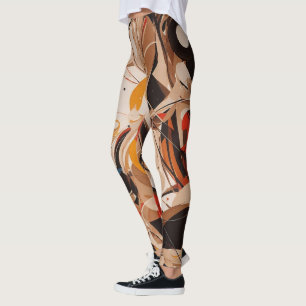 Legging pintura abstrato