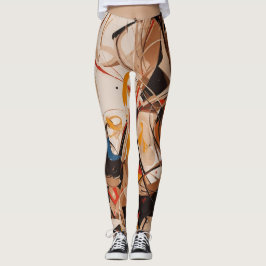 Legging pintura abstrato