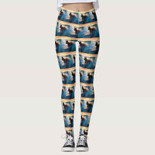 Legging Pintura Belga de Surfe em Praia