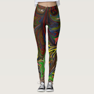 Legging Pintura Colorida Abstrato Masterpart de arte