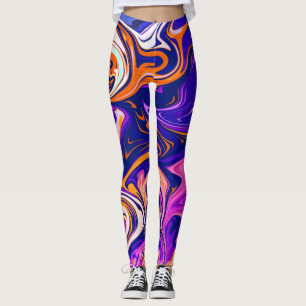 Legging Pintura Colorida Melhor arte, abstrato moderna