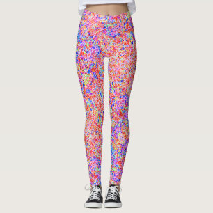 Legging Pintura de abstrato colorida