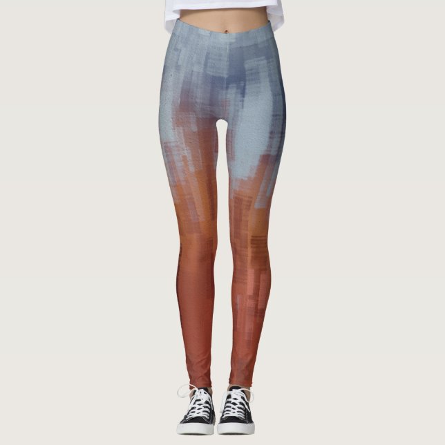 Legging pintura de abstrato, parede colorida de concreto. (Frente)