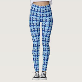 Legging Pintura de água-viva azul