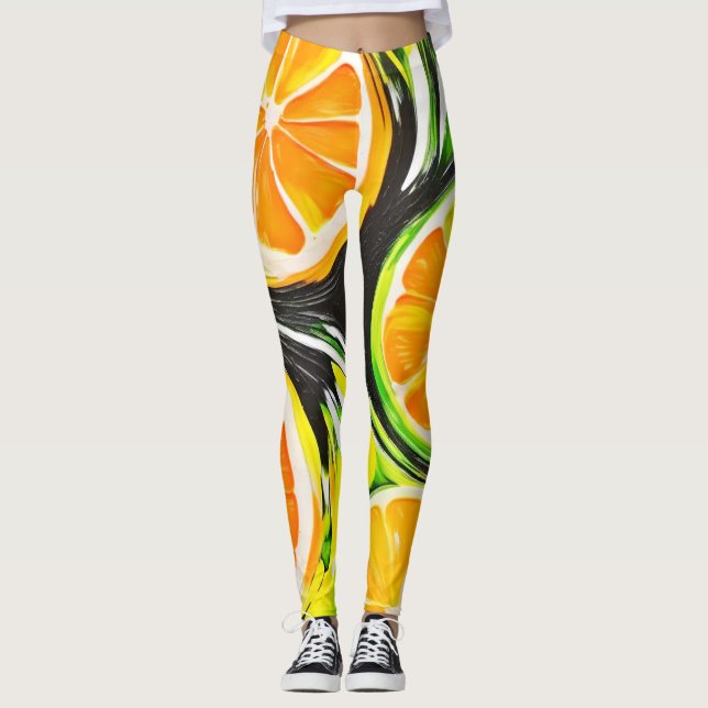 Legging Pintura de Citros Vibrante (Frente)
