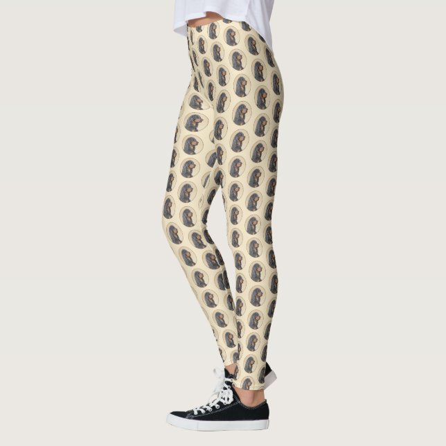 Legging Pintura de Gordon Setter - Arte de Cachorro Origin (Esquerda)