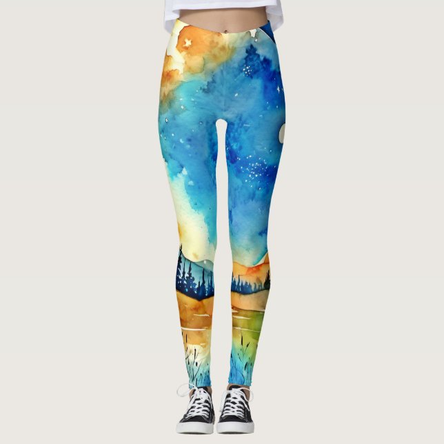 Legging Pintura de Lua Completa (Frente)