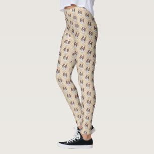 Legging Pintura de Setores Vermelho e Branco Irlandês - A