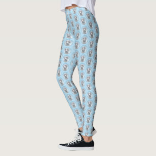 Legging Pintura de Weimaraner - Arte de Cachorro Original