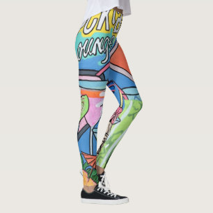 Legging Pintura do 'Meio século Mod Tropical Tiki Lounge' 