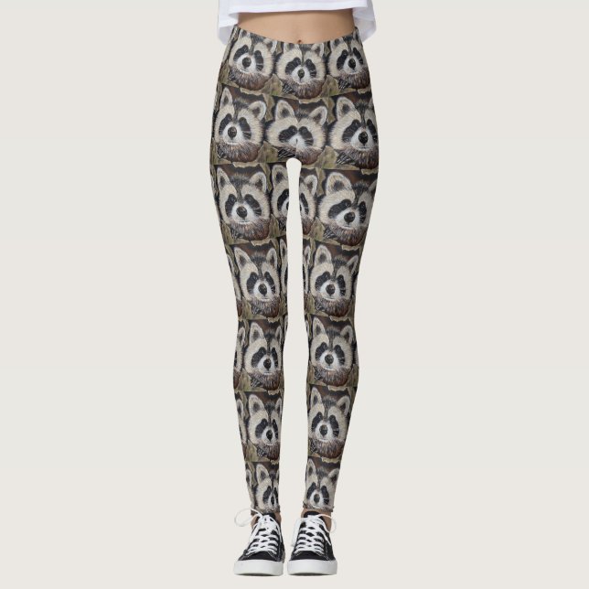 Legging Pintura do Raccoon (Frente)