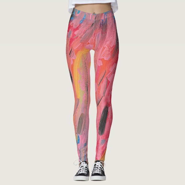 Legging Pintura em cascata arco-íris (Frente)