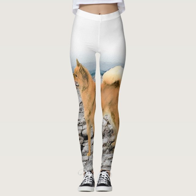 Legging Pintura em Seashore - Arte Canina (Frente)