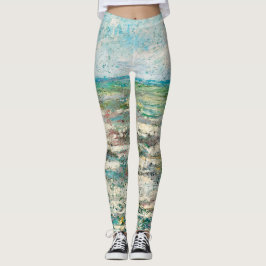 Legging Pintura em Texto Moderno Expressionista