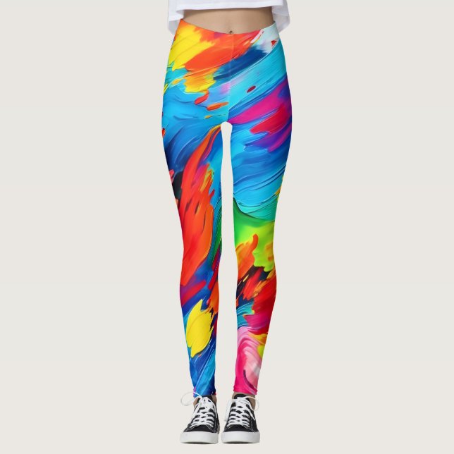 Legging Pintura Joyful Color Explosion (Frente)