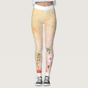 LEGGING PINTURA MANIPULADA PINTURAS IMPRESSAS EM AMARELO