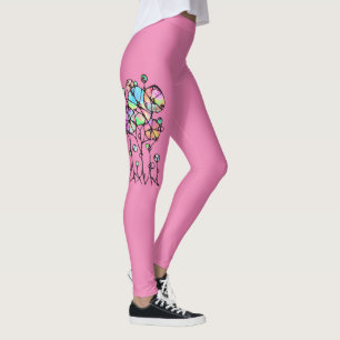 Legging Pintura Mão - Abstrato Tree Group 3