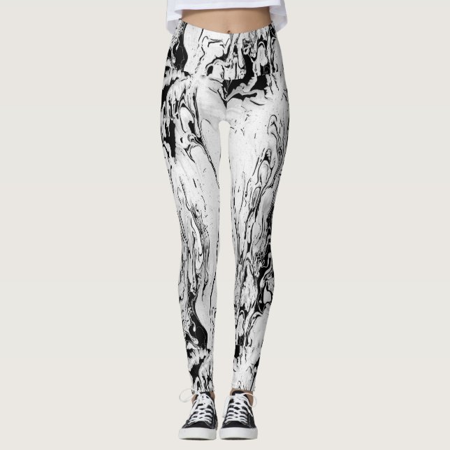 Legging Pintura molhada abstrata (Frente)