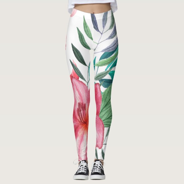 Legging Pintura na Floresta Tropical (Frente)