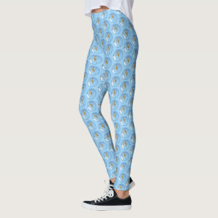 Legging Pintura no alimentador - Arte de pássaro original