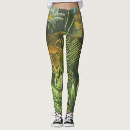 Legging Pintura Tropical do Leão da Selva Rousseau