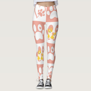 Legging Pinturas e Corações com Corgis