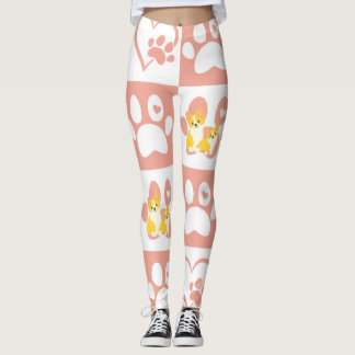 Legging Pinturas e Corações com Corgis