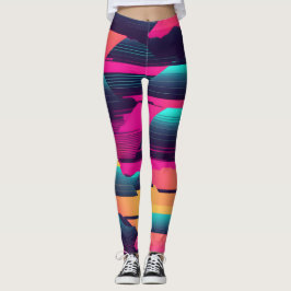 Legging Pirâmides Neon | Onda Sintética Funsa