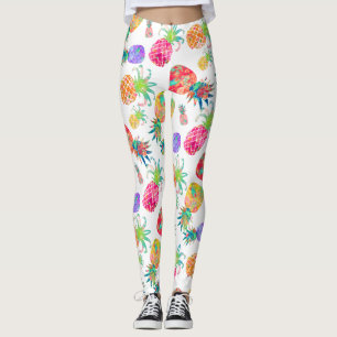 Legging PixDezines Aloha Ananás/Cor do Gráfico DIY