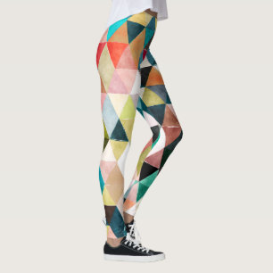 Legging PixDezines Boho Watercolor Geométrico/Triângulos