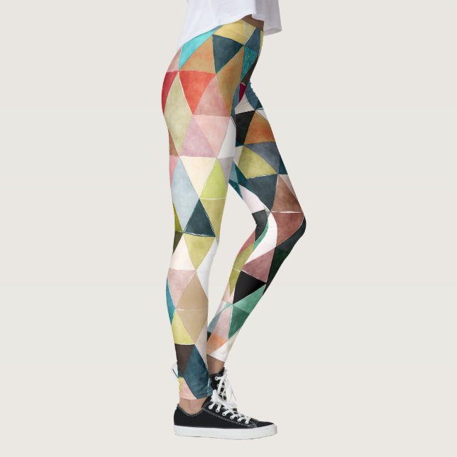 Legging PixDezines Boho Watercolor Geométrico/Triângulos (Direita)