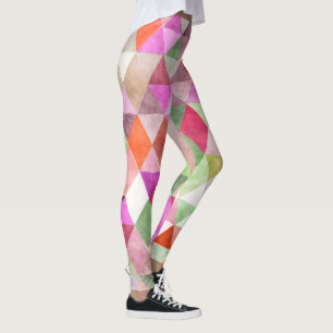 Legging PixDezines Boho Watercolor Geométrico/Triângulos