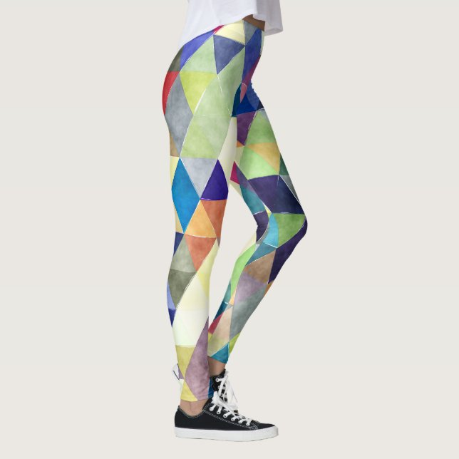Legging PixDezines Boho Watercolor Geométrico/Triângulos (Direita)
