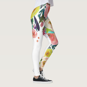 Legging PixDezines Floral Watercolor/Buquê