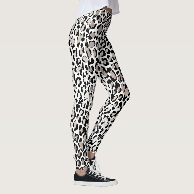 Legging PixDezines Leopard Print/Silver Tone (Direita)
