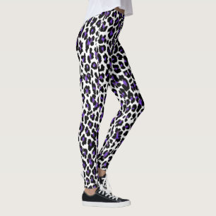 Legging PixDezines Púrpura Leopardo Imprimir/DIY Fundo