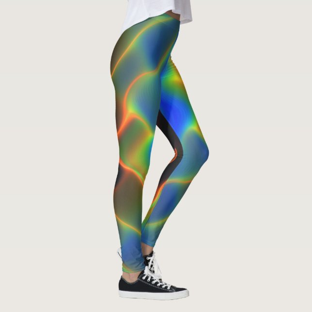 Legging PixDezines Techno Dance/Luzes de Neon (Direita)