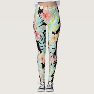 Legging PixDezines Vintage Luxuriante H2 Havaí Folhagem Fl