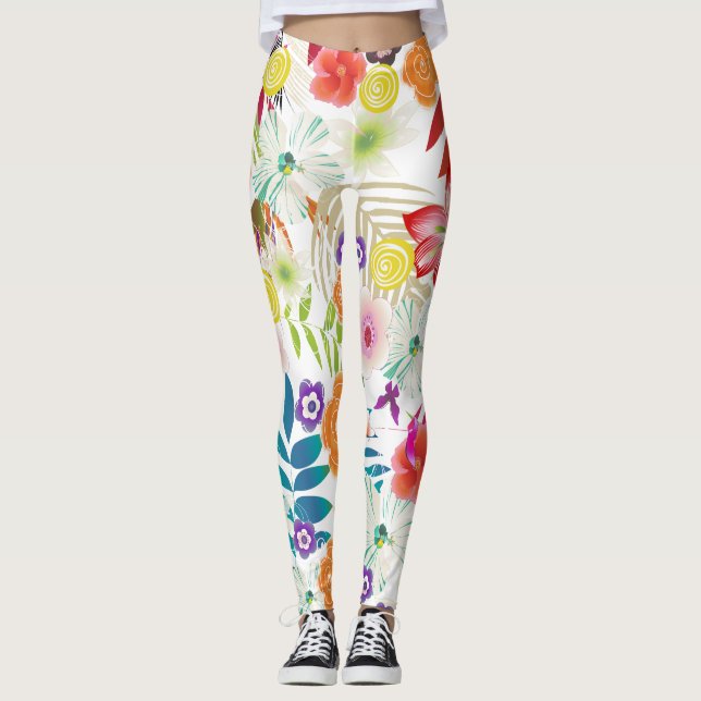 Legging PixDezines Wailea/Hibiscus/DIY Bckgrnd