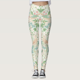 Legging PixDezines William Morris Strawberry Thief Mint