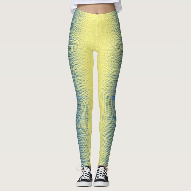 Legging Pixel padrão 01.B.bw.Yellow BG (Frente)