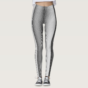 Legging Pixel Pattern 08.B.w Offwhite BG
