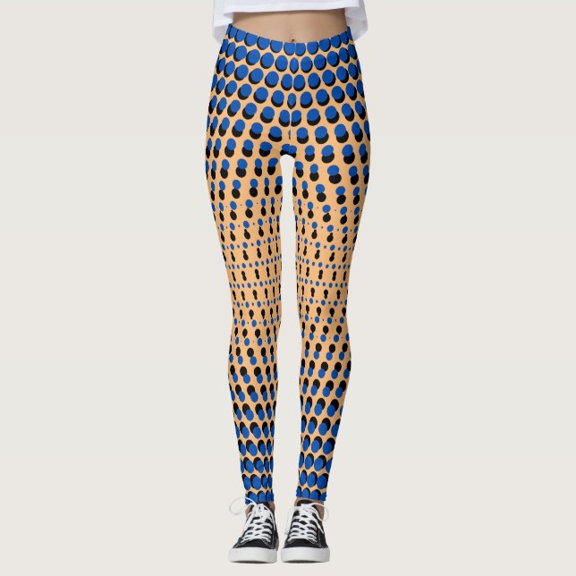 Legging Pixel Pattern 09.BBLK.w Orange BG (Frente)